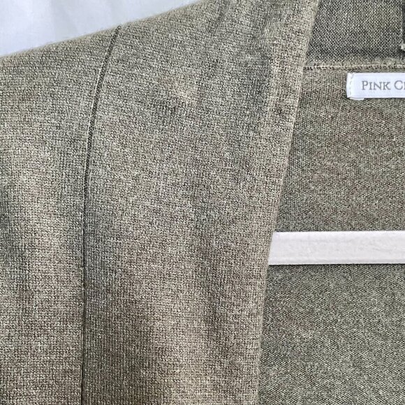 NWT Pink Clover Open Front Patch Pocket Cardigan Moss Green Neutral Size Small - Picture 6 of 12